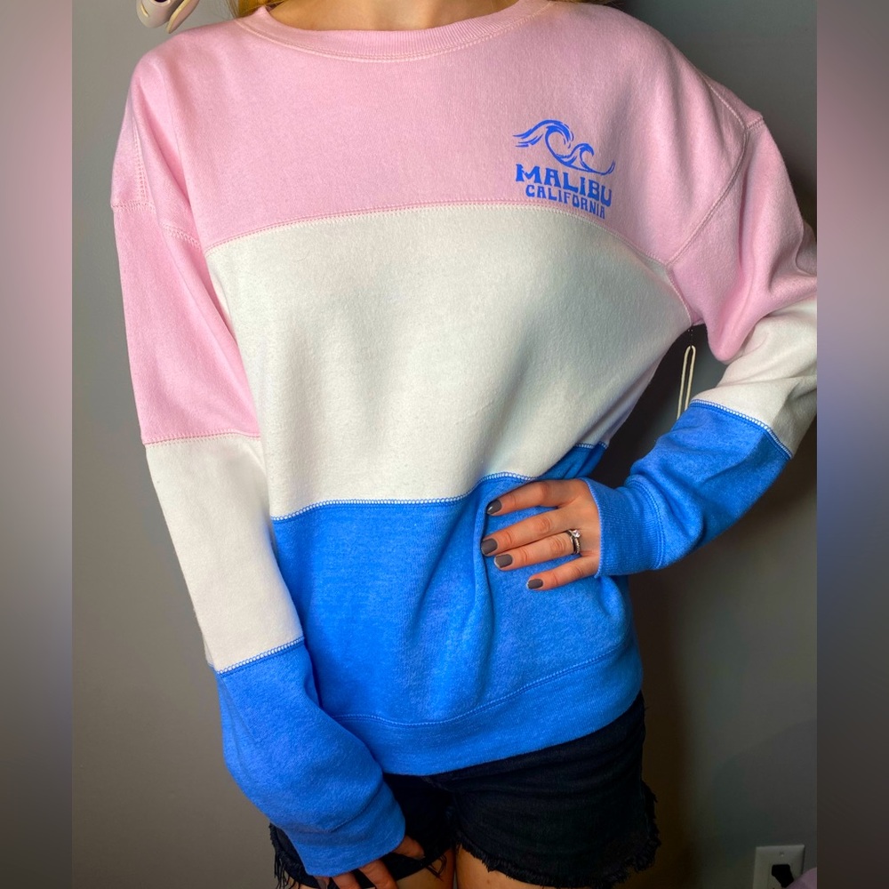 NWT Malibu Color Block Crew.